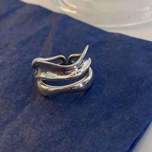 925 Stering Silver Double Wave Ring